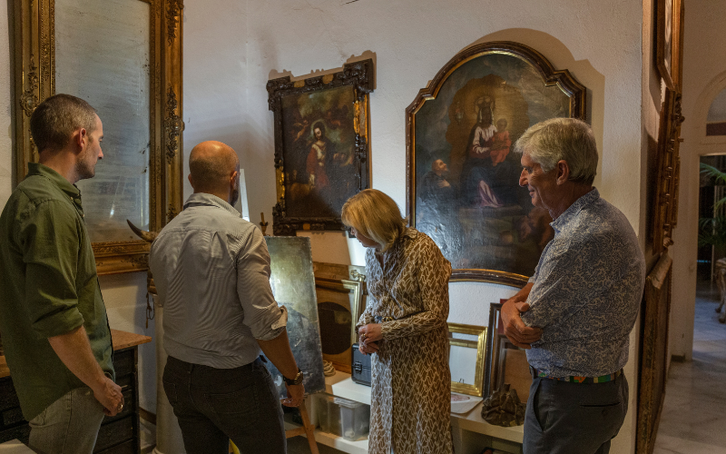 Learning about how Art is restored at an exclusive experience by Tour Operator Tailormade Andalucia