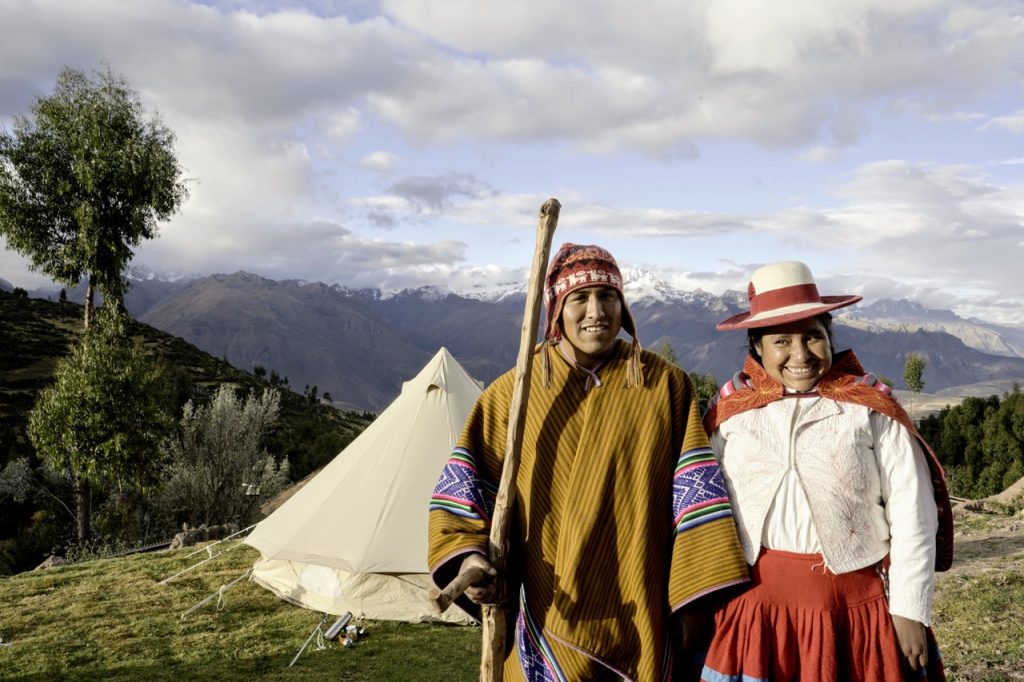 A local community in Peru who have the option for travellers to stay with them and experience their culture